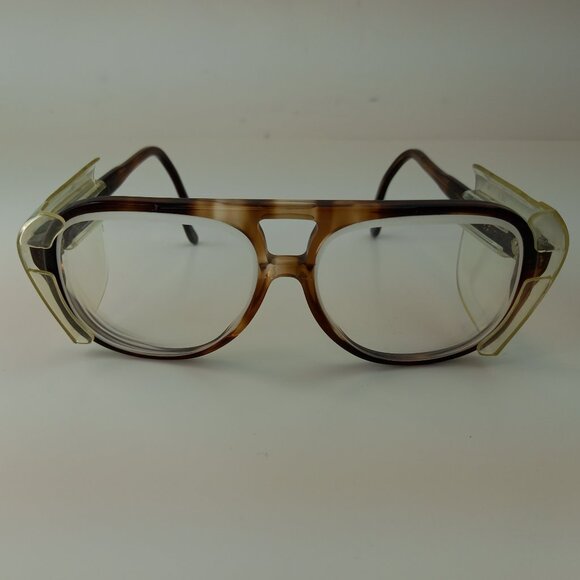 Vintage 70s Aden Z 87 Optical Safety Eye Glasses Frames - Picture 1 of 9